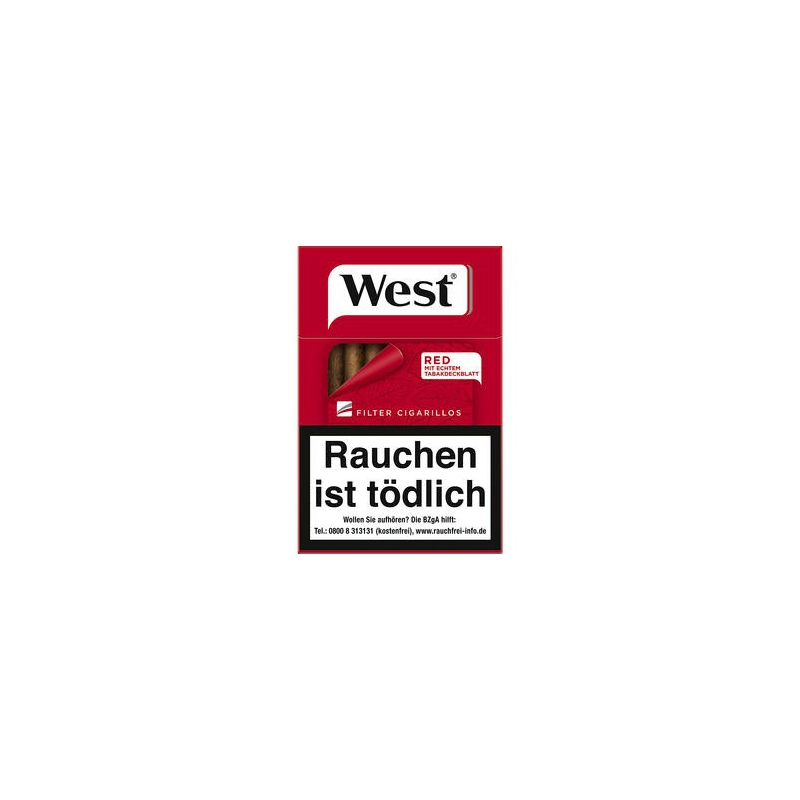 West Red Filter Cigarillos 10x17 Stück