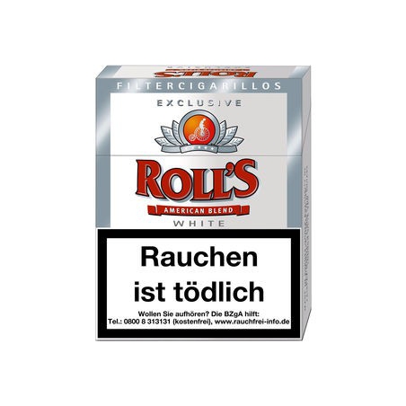 Rolls Exclusive White Naturdeckblatt 8x23 Stück