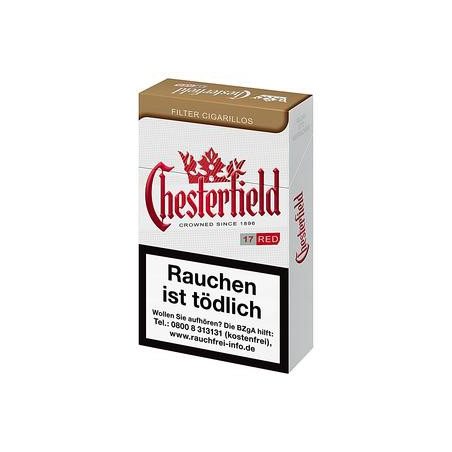Chesterfield Red King Size Filter Cigarillos 10x17 Stück Chesterfield Red King Size Filter Cigarillos 10x17 Stück