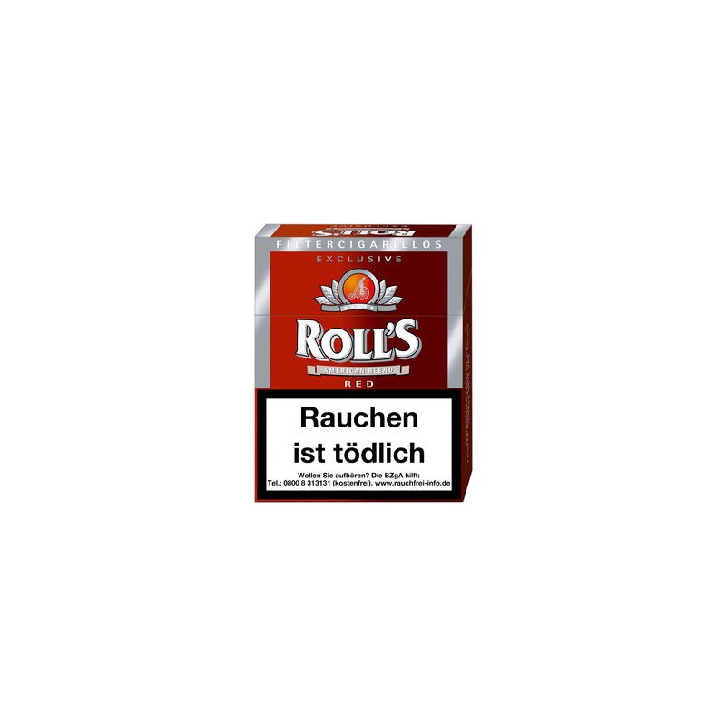 Rolls Exclusive Red Naturdeckblatt 8x23 Stück