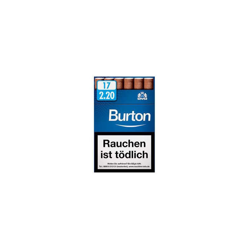 Burton Blue Naturdeckblatt 10x17 Stück