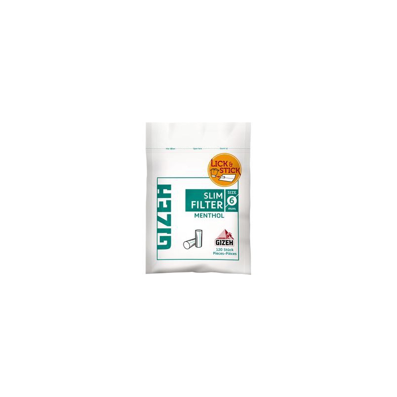 GIZEH Slim Filter Menthol 10x120 Stück