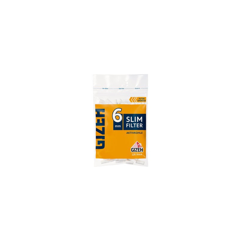 GIZEH Slim Aktivkohle Filter 6mm