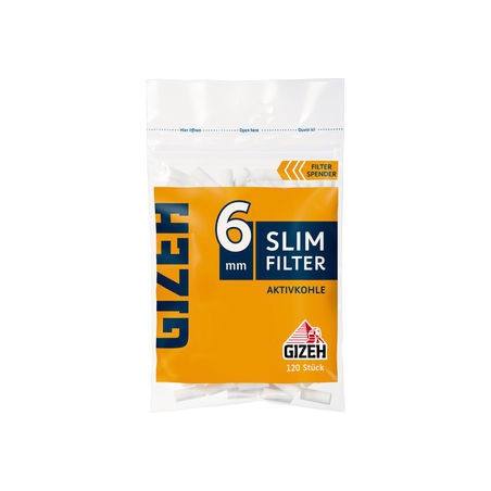 GIZEH Slim Aktivkohle Filter 6mm GIZEH Slim Aktivkohle Filter 6mm