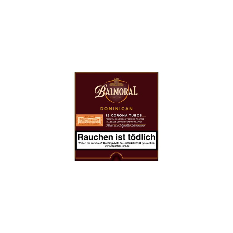 Balmoral Dominican Selection Corona Tubos 15er