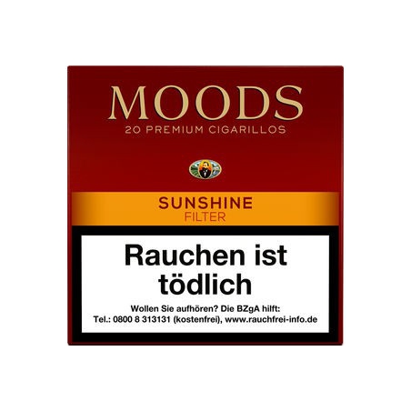 Dannemann Moods Sunshine Filter 20er Schachtel Dannemann Moods Sunshine Filter 20er Schachtel